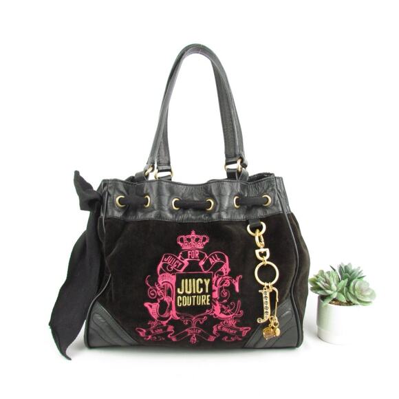 Juicy Couture Handbags - Juicy Couture Y2K Vintage Velour Daydreamer Bag